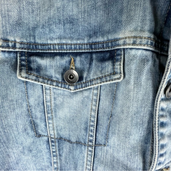 Adidas Neo Denim Vest Jacket Men’s Sz L Trucker Cotton Buttons Pockets - Picture 3 of 8